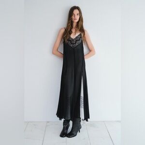 Zara Black Lace Maxi Dress